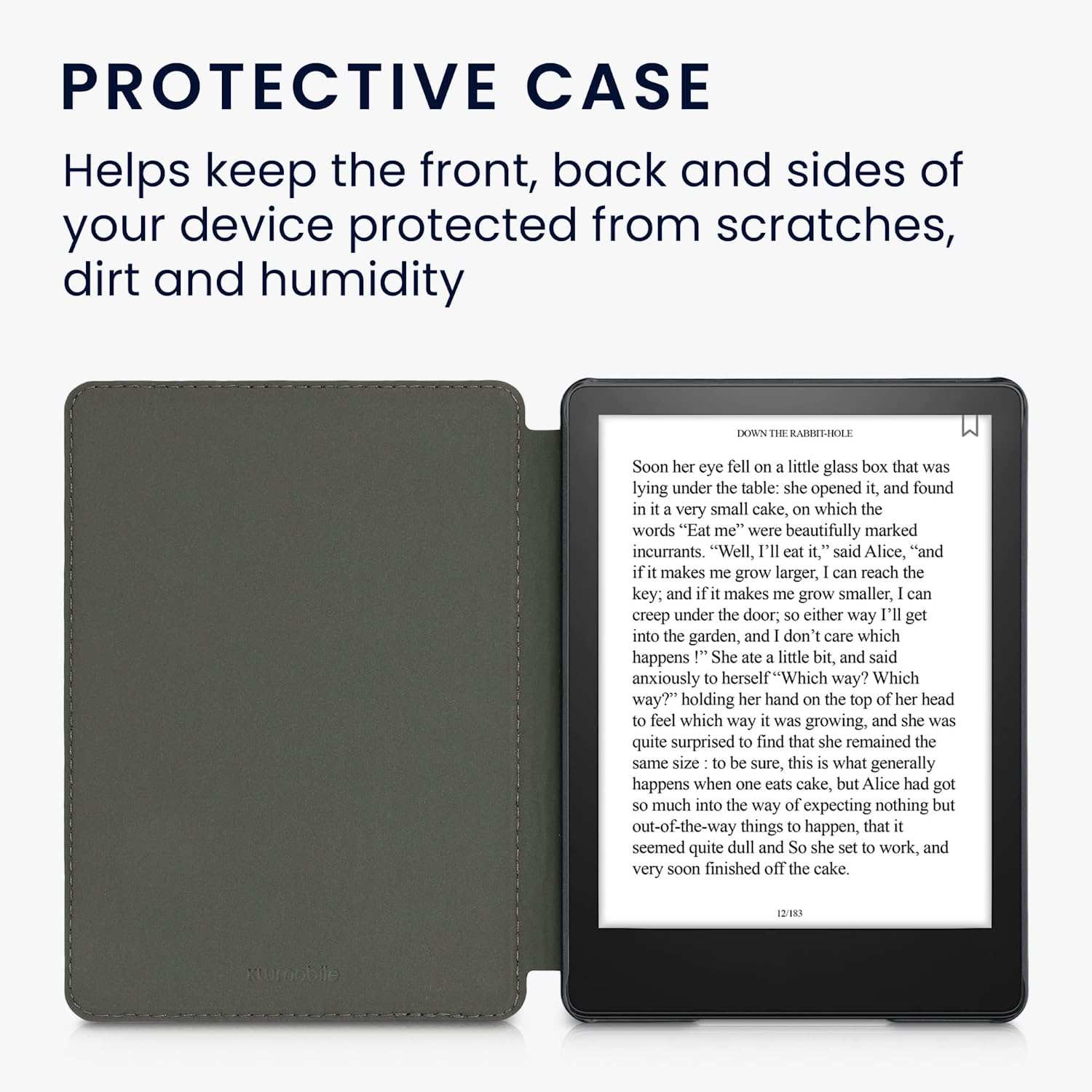 Pouzdro KW Mobile - Brushed Heart - KW5625703 - pro Amazon Kindle Paperwhite 5 (2021) - šedé