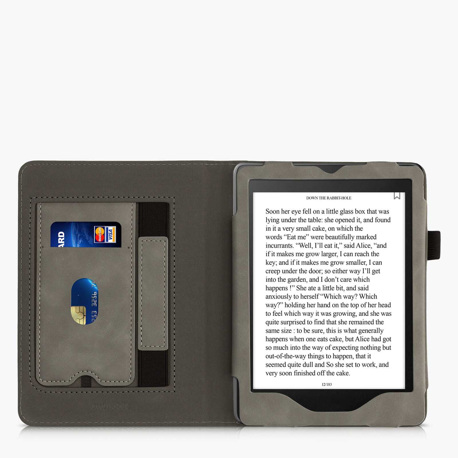 Pouzdro KW Mobile - Brushed Heart - KW5626203 - pro Amazon Kindle Paperwhite 5 (2021) - šedé