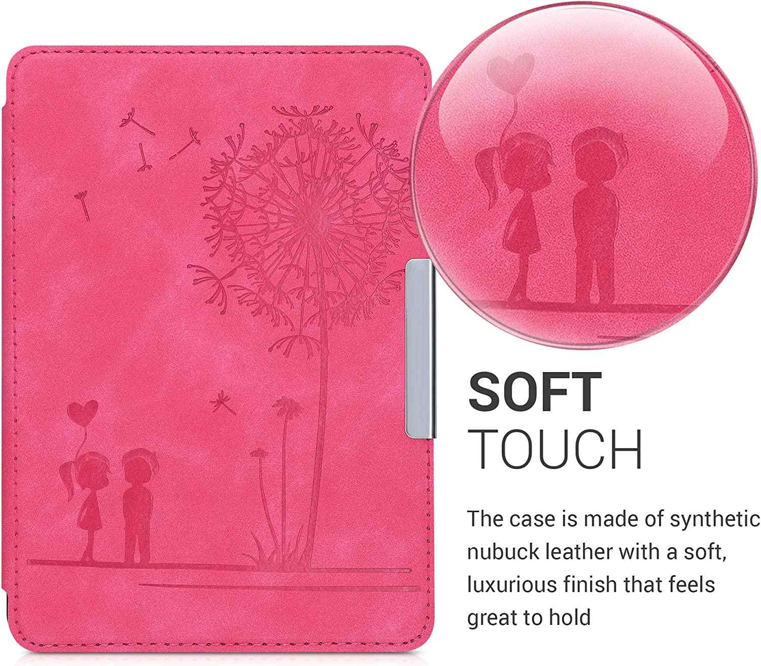 Pouzdro KW Mobile - Dandelion Love Dark Pink - KW4897510 - pro Amazon Kindle Paperwhite 4 (2018) - růžové