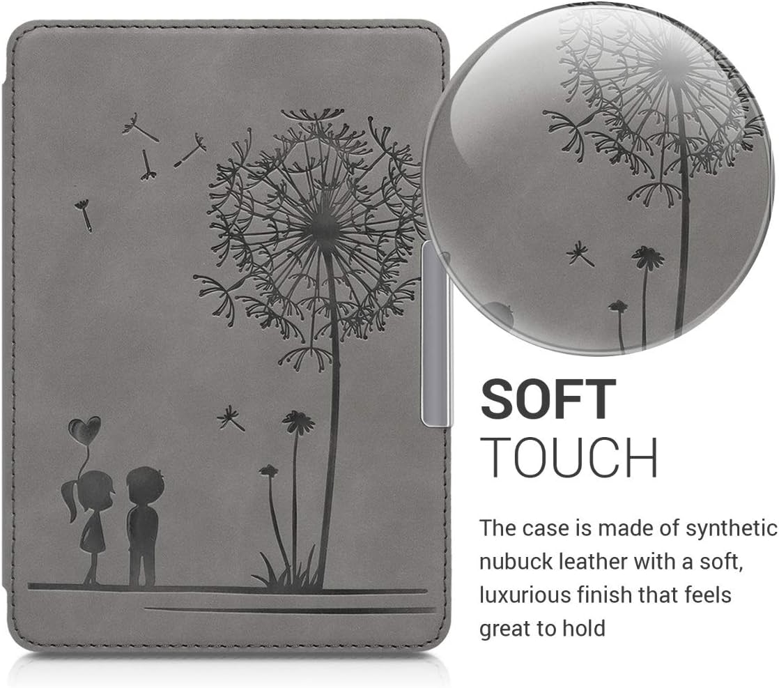 Pouzdro KW Mobile - Dandelion Love - KW4897503 - pro Amazon Kindle Paperwhite 4 (2018) - šedé