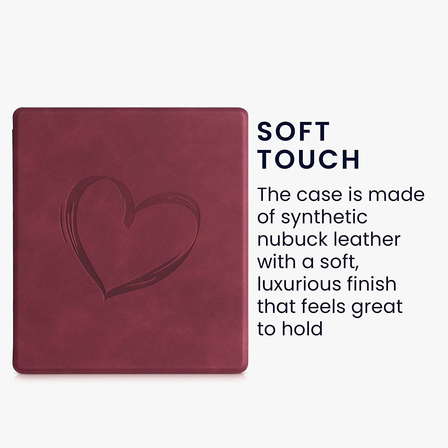 Pouzdro KW Mobile - Brushed Heart -  KW5697205 - pro Amazon Kindle Oasis 2/3 - červené