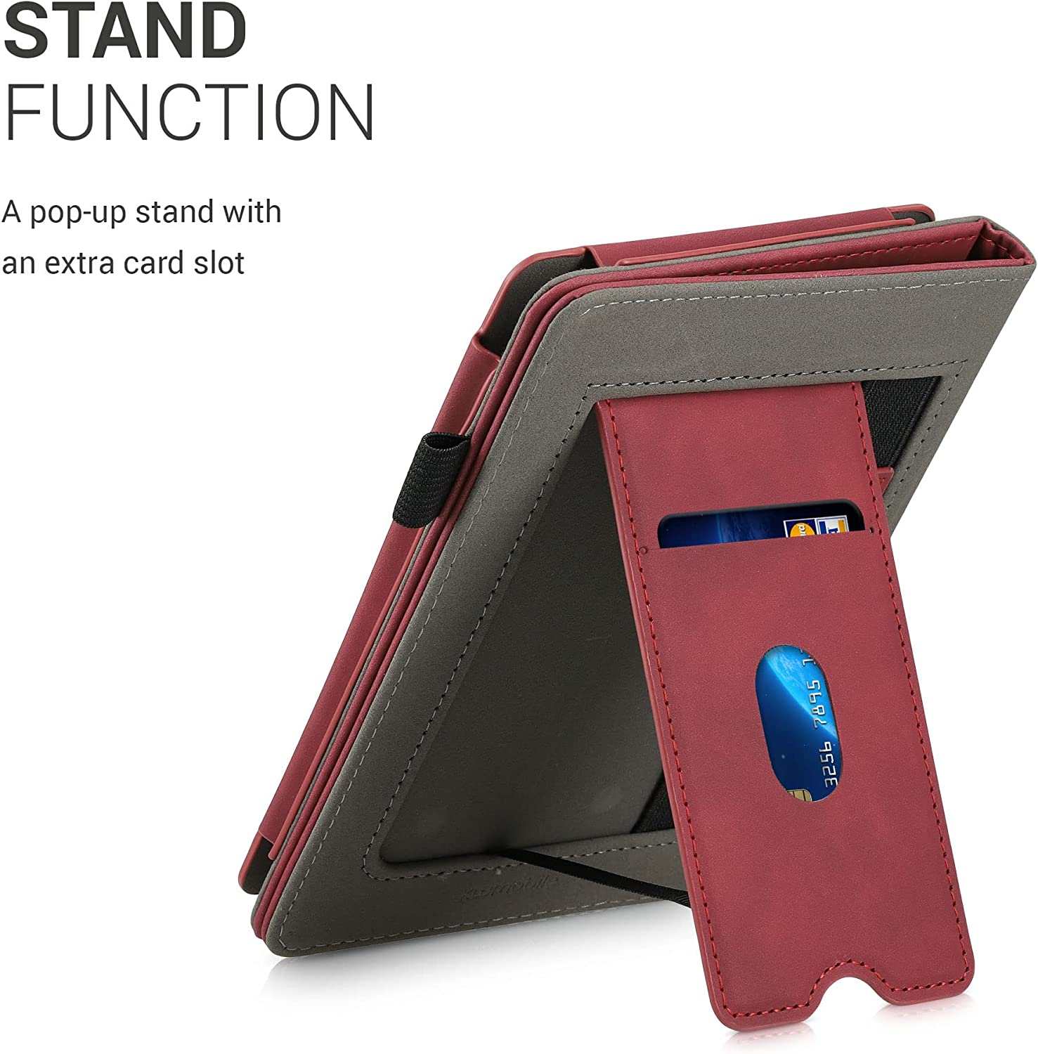 Pouzdro KW Mobile - Nubuck Brushed Heart - KW5567502 - pro Amazon Kindle Paperwhite 1/2/3 - Dark Red