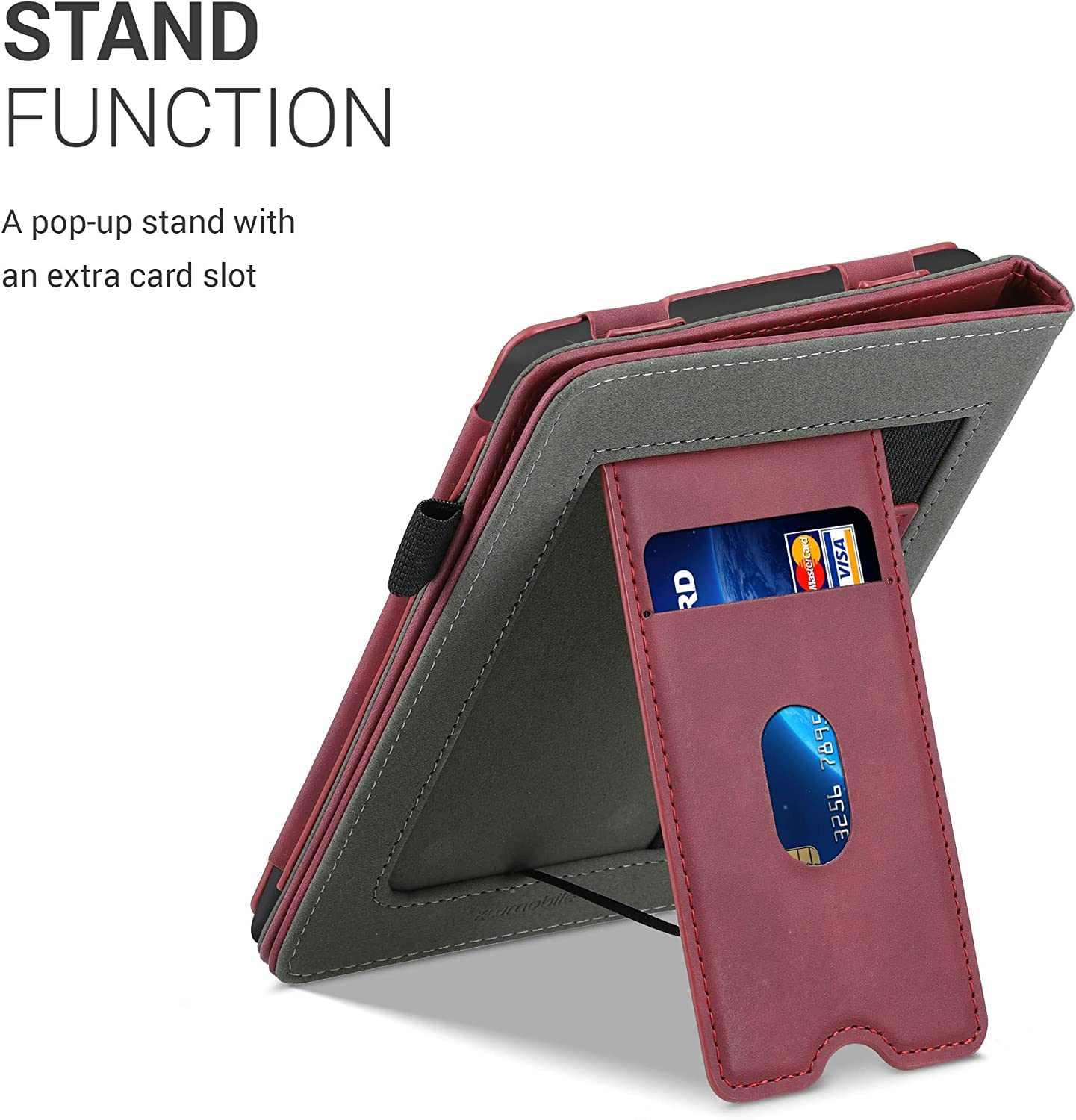 Pouzdro KW Mobile - Nubuck Brushed Heart - KW5022204 - pro Amazon Kindle Paperwhite 4 (2018) - Dark Red