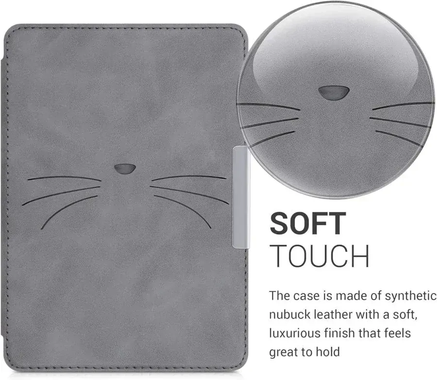Pouzdro KW Mobile - Meow Meow - KW4897514 - pro Amazon Kindle Paperwhite 4 (2018) - šedé