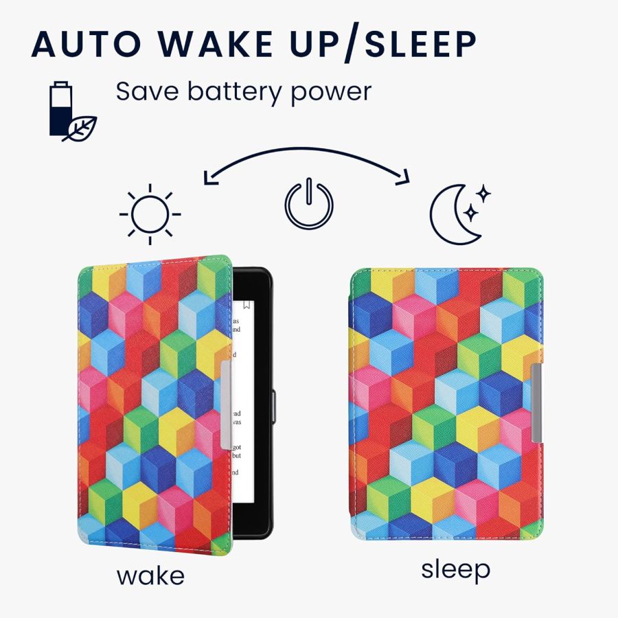 Pouzdro KW Mobile - Colorful Blocks - KW5719403 - pro Amazon Kindle Paperwhite 4 (2018) - vícebarevné