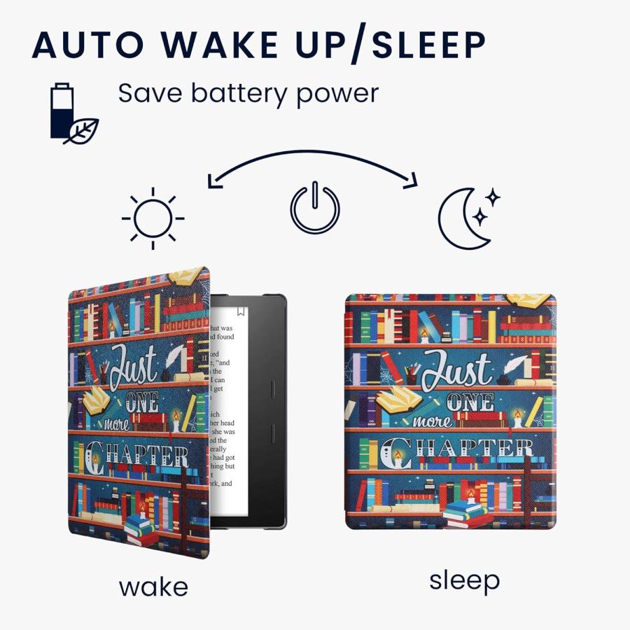 Pouzdro KW Mobile - Library Motto - KW4941707 - pro Amazon Kindle Oasis 2/3 - vícebarevné