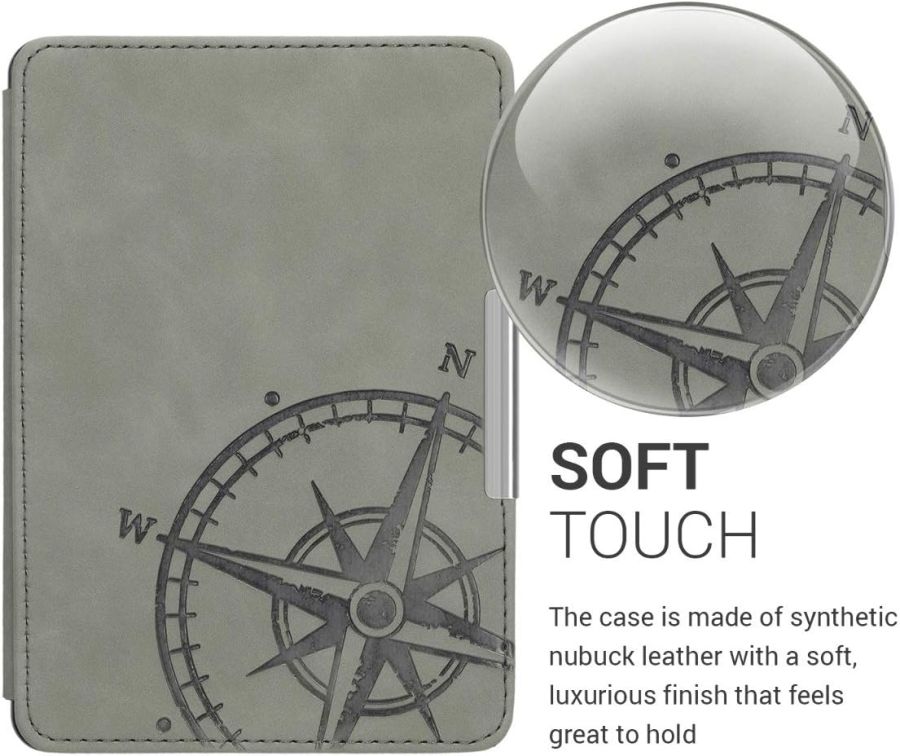 Pouzdro KW Mobile - Navigational Compass - KW4974702 - pro Amazon Kindle Paperwhite 1/2/3 - šedé