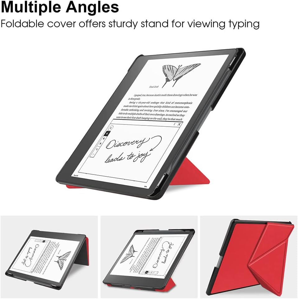 Pouzdro Durable Lock Origami DL-202 na Amazon Kindle Scribe - červené