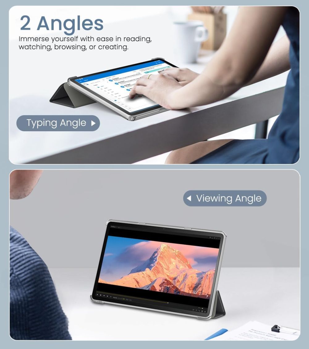 Durable Lock DLS-208 - pouzdro se stojánkem pro Amazon Kindle Fire MAX 11 - černé (2023, 13.gen.)