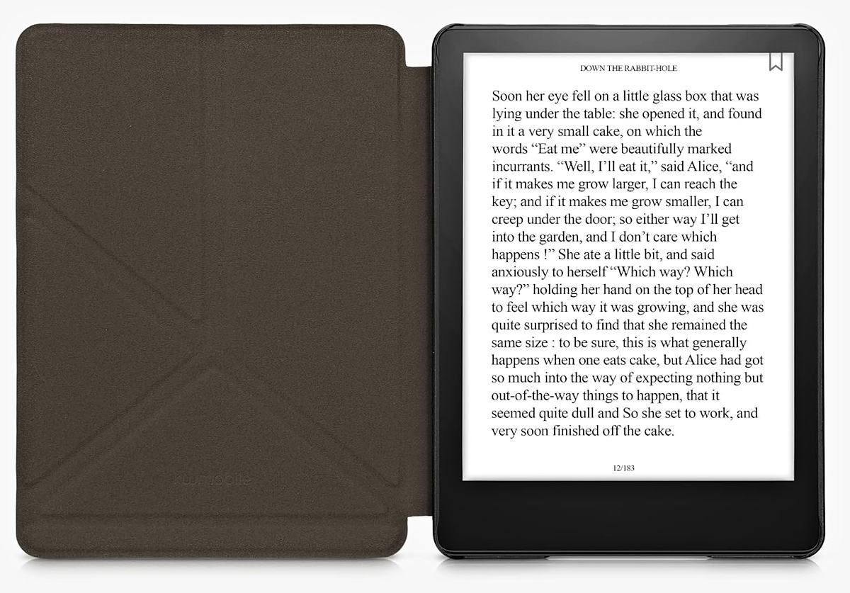 Pouzdro KW Mobile - Origami Butterfly Tendril - KW5776406 - pro Amazon Kindle Paperwhite 5 (2021) - tmavě modré