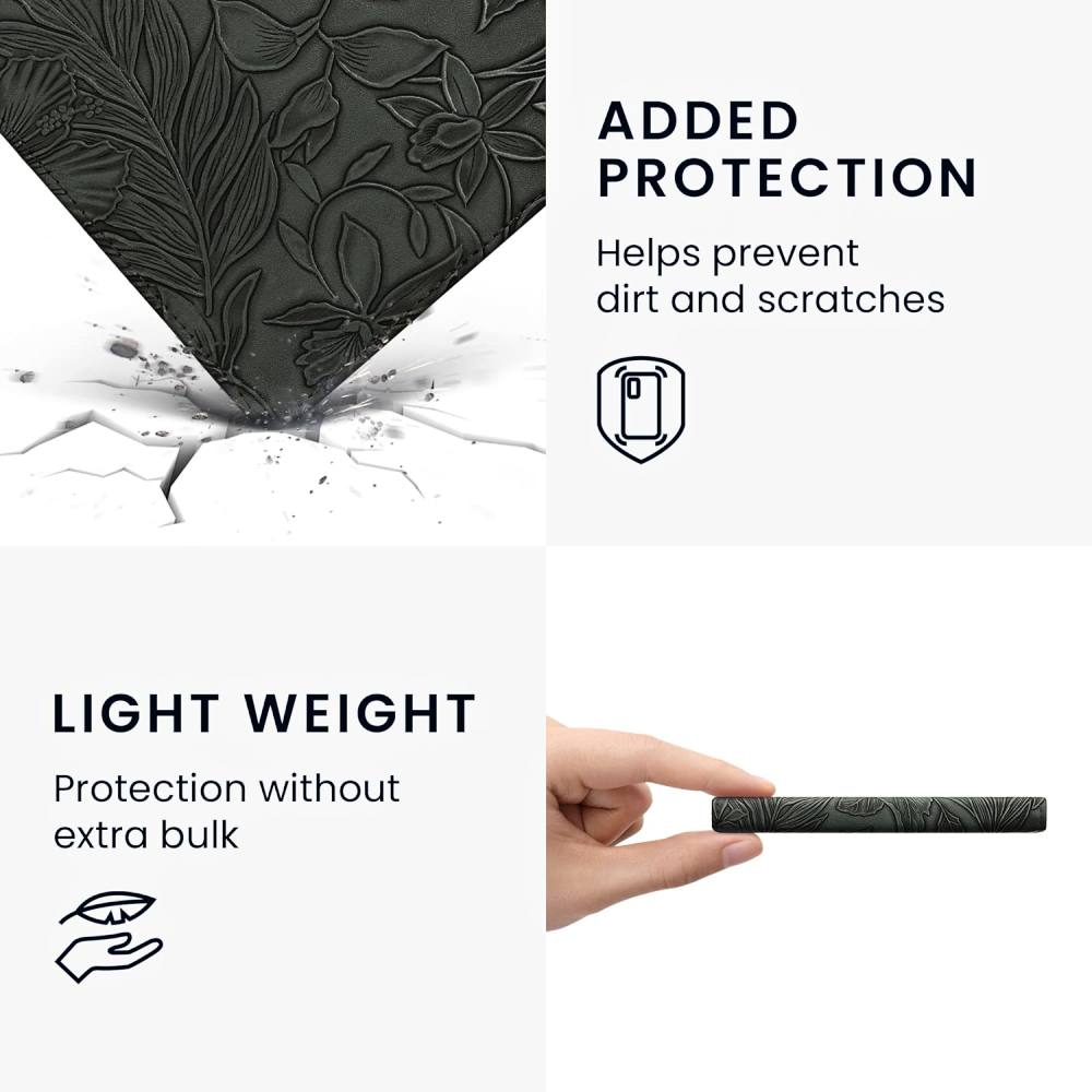 Pouzdro KW Mobile - Embossing Flowers - KW5781020 - pro Amazon Kindle Paperwhite 5 (2021) - vícebarevné, kapsa na ruku