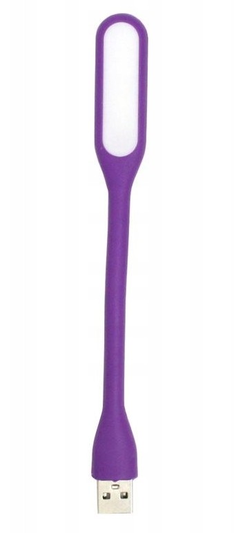 Gembird NL-01-PR - USB LED lampička ohebná, pro všechny čtečky - fialová