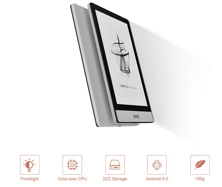 ONYX BOOX POKE 2, 6", 32 GB, Bluetooth, Android 9, E-ink displej, WiFi - černý