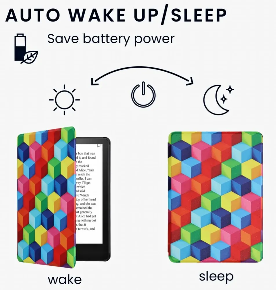 Pouzdro KW Mobile - Colorful Blocks - KW5625623 - pro Amazon Kindle Paperwhite 5 (2021) - vícebarevné