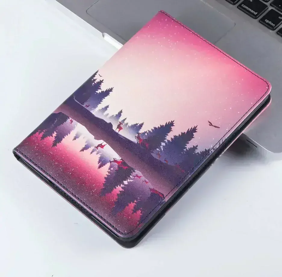 Fortress FT4006 - pouzdro se stojánkem pro Pocketbook 743 (G/C/K) - motiv Nightlake, magnet, AutoSleep