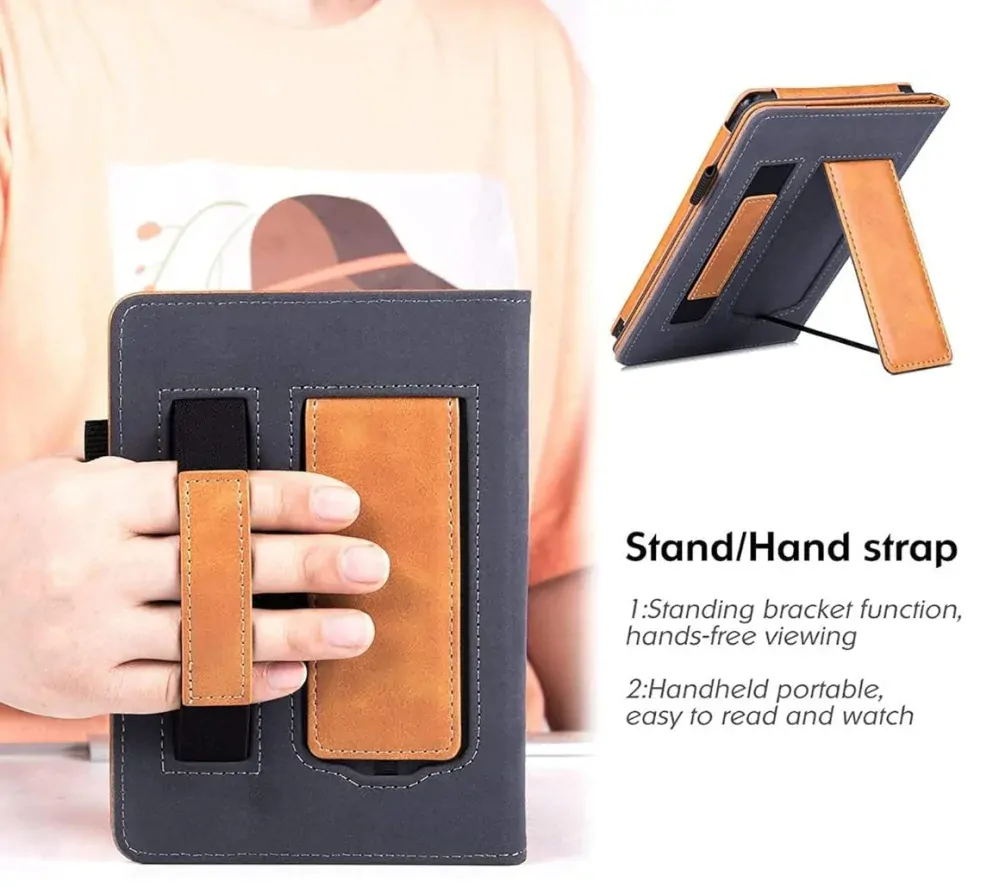 Fortress FT4026 Premium - pouzdro se stojánkem pro Amazon Kindle Paperwhite 5 (2021) - hnědé/šedé, magnet, AutoSleep
