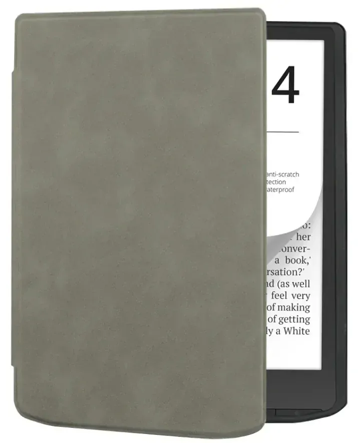 Pouzdro Durable Lock DL4046, obal na Pocketbook 743G InkPad 4 a Pocketbook 743C InkPad Color (2/3) - šedé, magnetické zavírání, AutoSleep