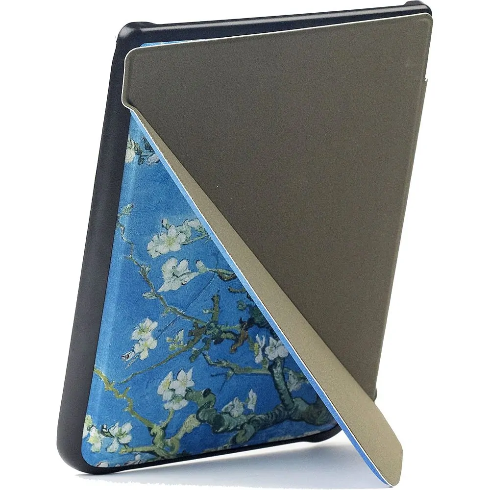 ARMORI KEEPER K029, pouzdro se stojánkem pro Pocketbook 740 InkPad 3 - motiv Blue Garden