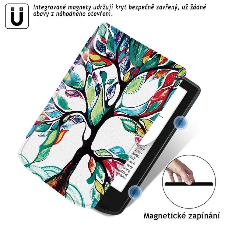 ARMORI TRIMER T038 - pouzdro pro Pocketbook 614 / 615 / 624 / 625 / 626 - motiv Tree