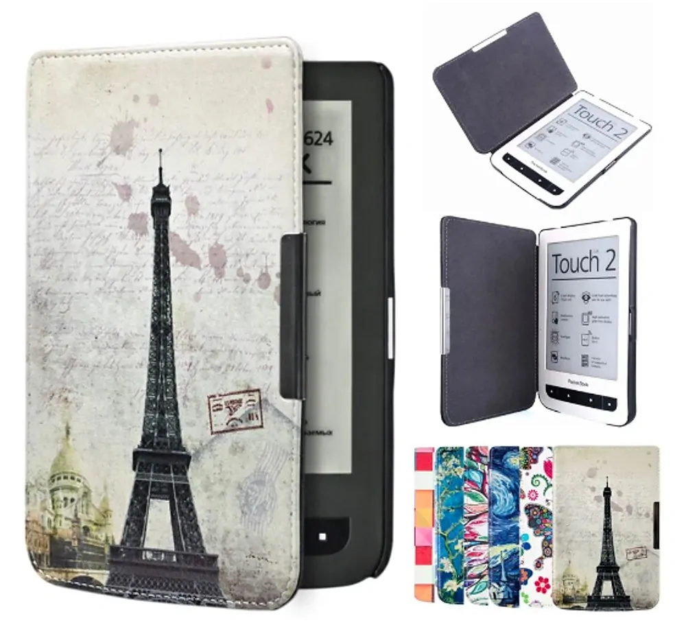 ARMORI TRIMER T041 - pouzdro pro Pocketbook 614 / 615 / 624 / 625 / 626 - motiv Paris