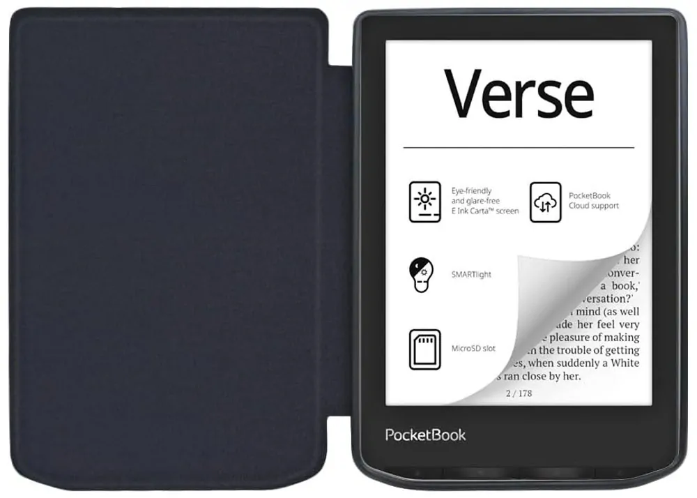 Armori Trimer T051, pouzdro pro Pocketbook 629 Verse / 634 Verse Pro - magnetické zavírání, AutoSleep, černé