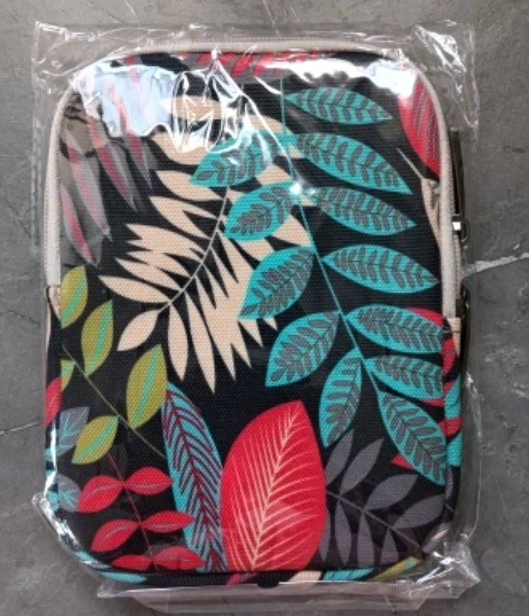 ARMORI Zipper Z064 - motiv Small Leaf - Univerzální pouzdro pro čtečky 6" - textilní, zip