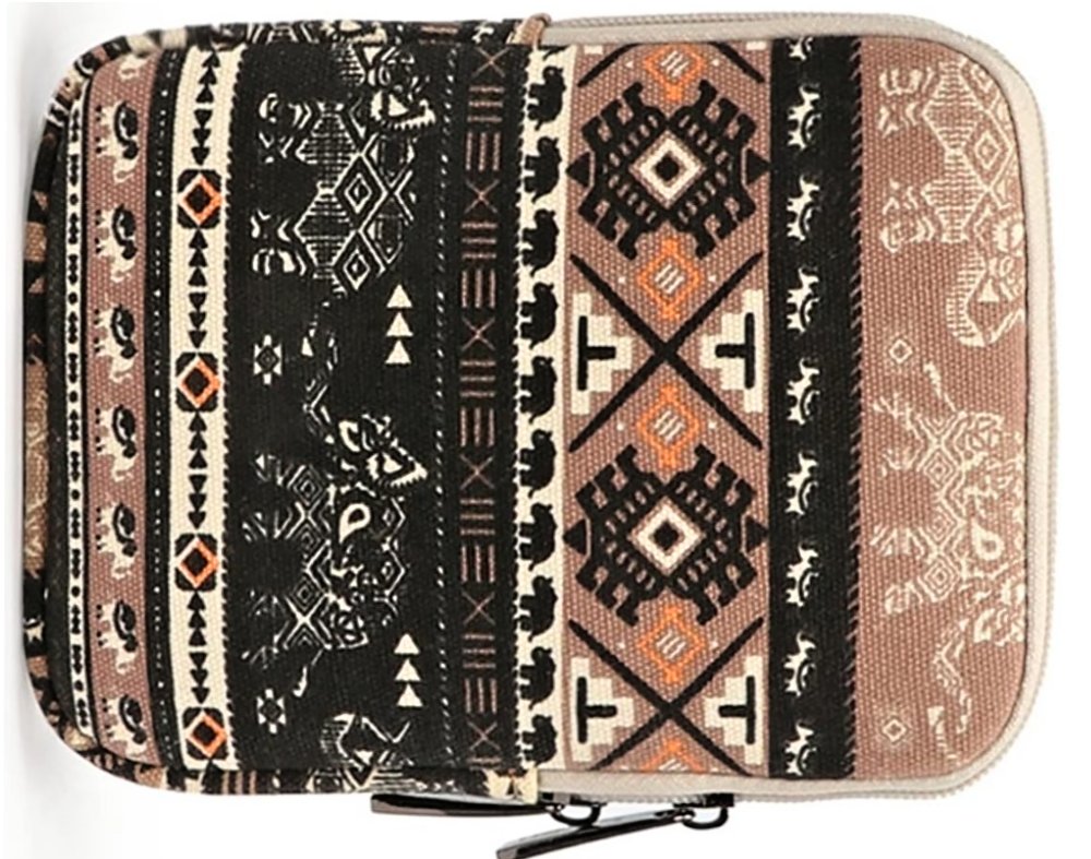 ARMORI Zipper Z068 - motiv Brown Elephant - Univerzální pouzdro pro čtečky 6" - textilní, zip