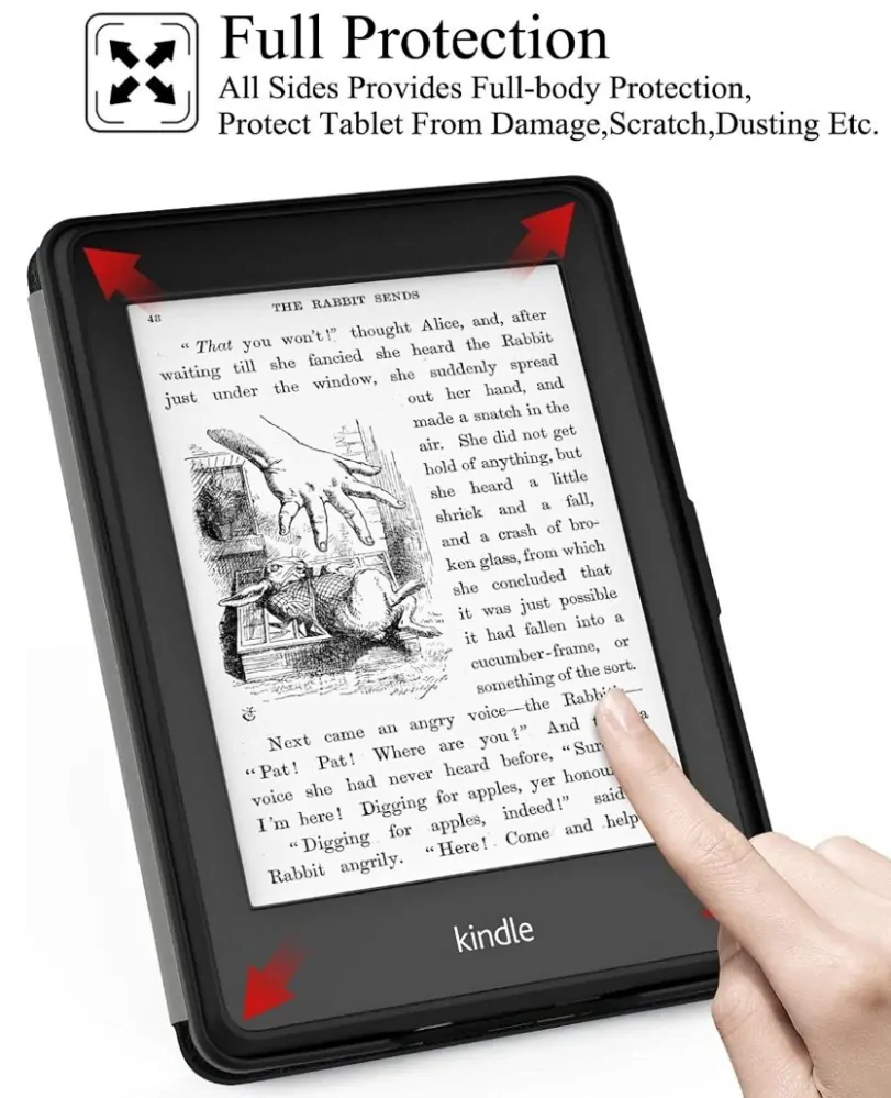 Armori Trimer T116, pouzdro pro Amazon Kindle Paperwhite 1/2/3 - magnetické zavírání, AutoSleep, motiv Dolphins