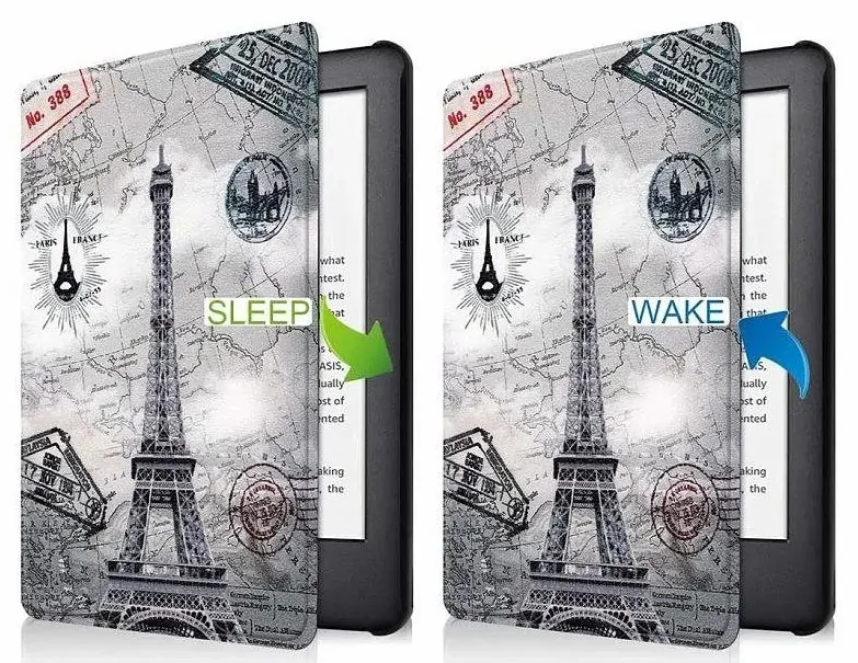 Armori Trimer T120, pouzdro pro Amazon Kindle Paperwhite 1/2/3 - magnetické zavírání, AutoSleep, motiv Paris