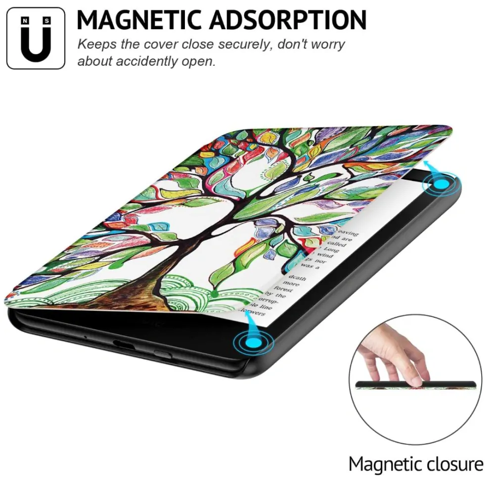 Armori Trimer T134, pouzdro pro Amazon Kindle 6 (7. generace) - magnetické zavírání, AutoSleep, motiv Tree