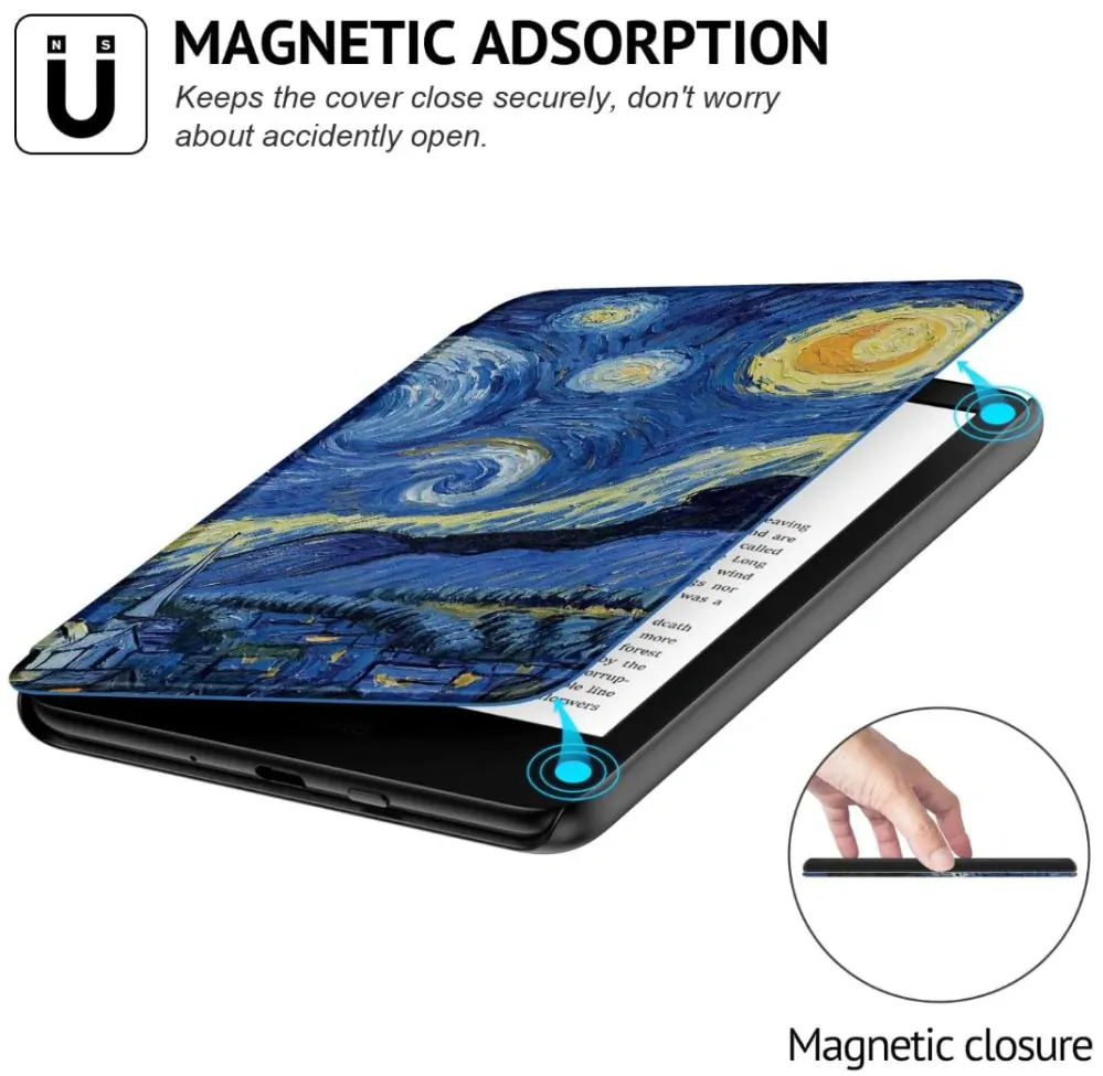 Armori Trimer T138, pouzdro pro Amazon Kindle 6 (7. generace) - magnetické zavírání, AutoSleep, motiv Gogh