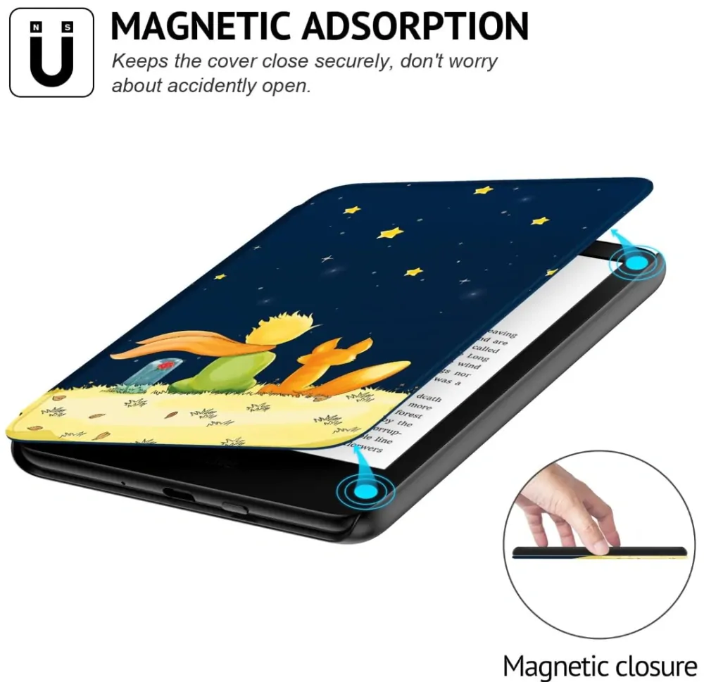 Armori Trimer T143, pouzdro pro Amazon Kindle 8 (2016) - magnetické zavírání, AutoSleep, motiv Little Prince