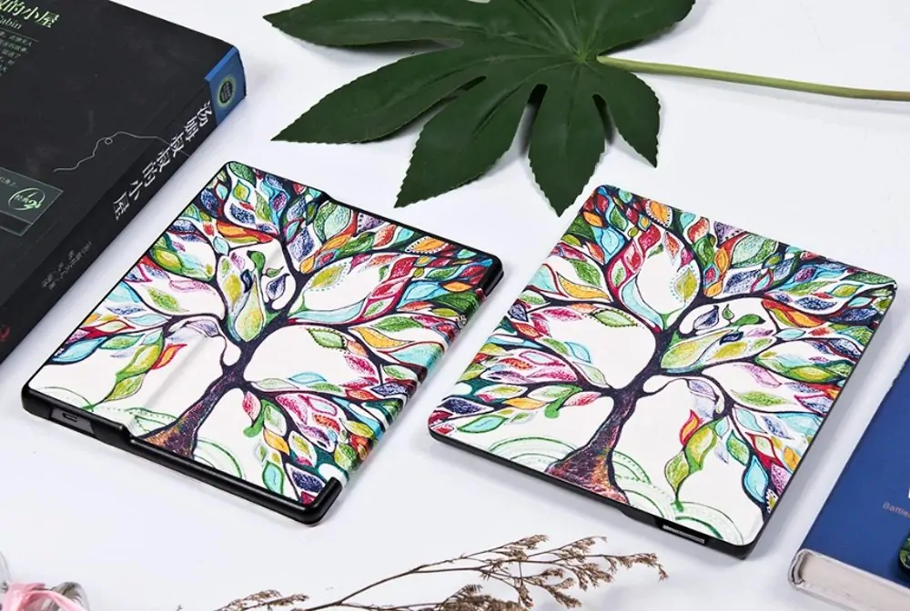 Armori Trimer T156, pouzdro pro Amazon Kindle Oasis 2/3 - magnetické zavírání, AutoSleep, motiv Tree