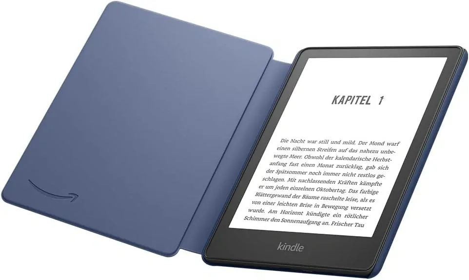 Originální pouzdro Amazon Kindle Paperwhite 5 (2021) - KP5LEDB, pravá kůže, tmavě modré