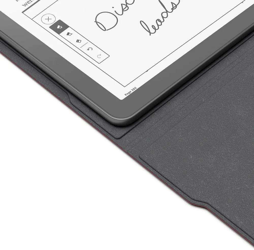 Originální pouzdro Amazon Kindle Scribe - KSFALP, PU kůže, stojánek, světle růžové