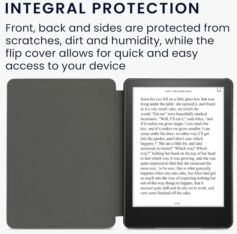 Pouzdro KW Mobile - Butterfly Tendril - KW5625710 - pro Amazon Kindle Paperwhite 5 (2021) - šedé