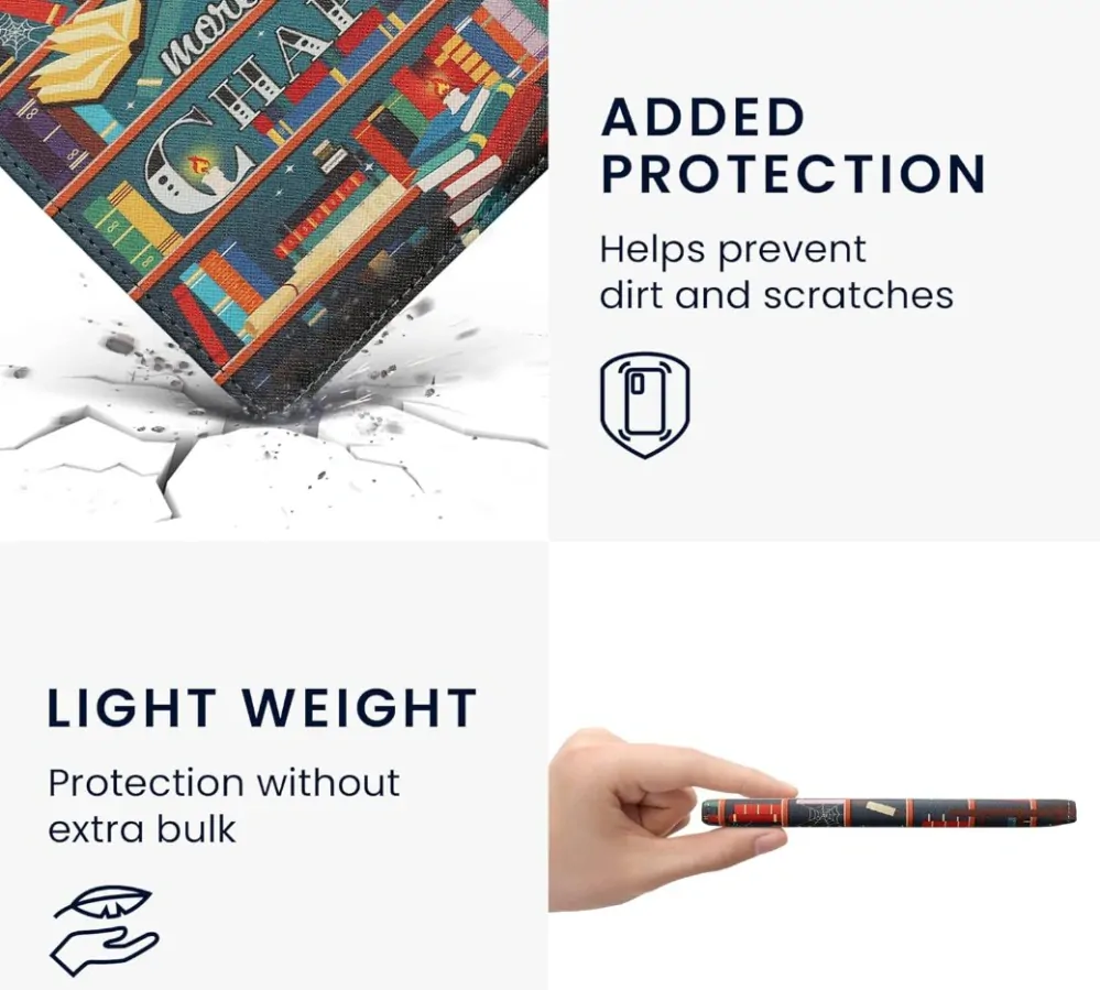 Pouzdro KW Mobile - Library Motto - KW5784904 - pro Amazon Kindle Oasis 2/3 - vícebarevné