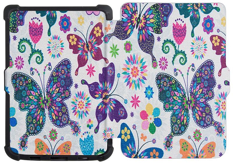 Pouzdro Durable Lock PB-04 pro Pocketbook 616 / 617 / 618 / 627 / 628 / 632 / 633 - motiv Butterfly