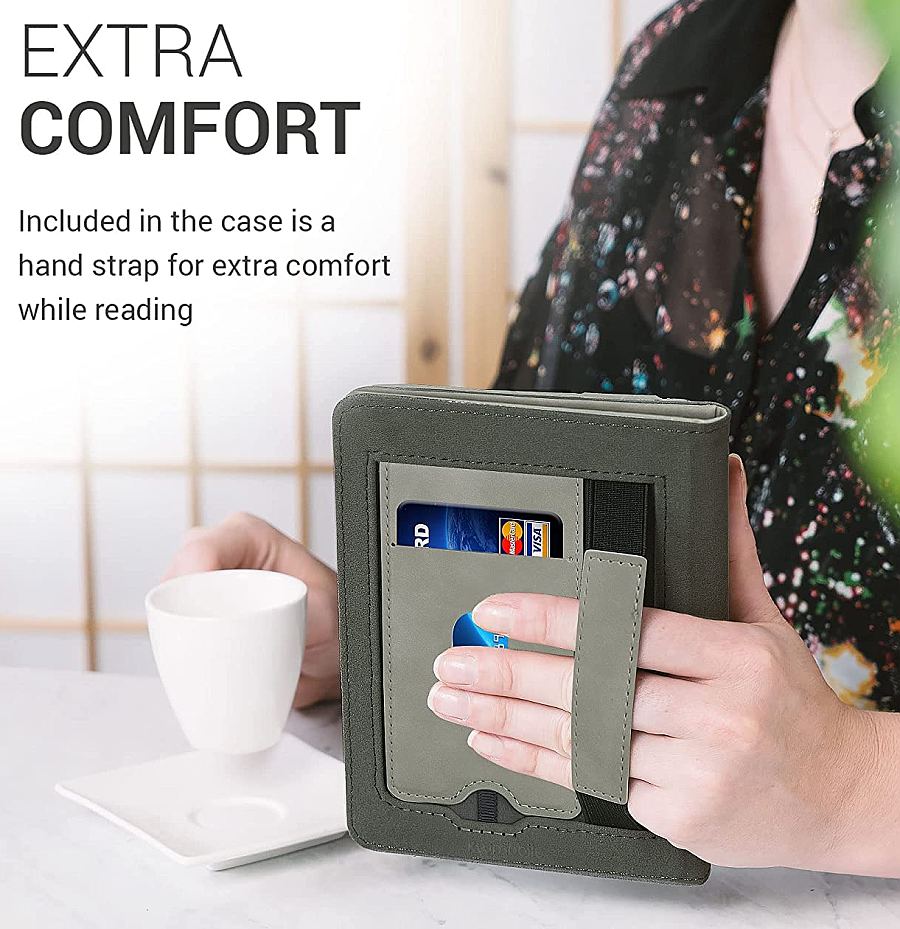 Pouzdro KW Mobile - Travel Outline - KW5481705 - pro Pocketbook 616/617/627/628/632/633 - šedé