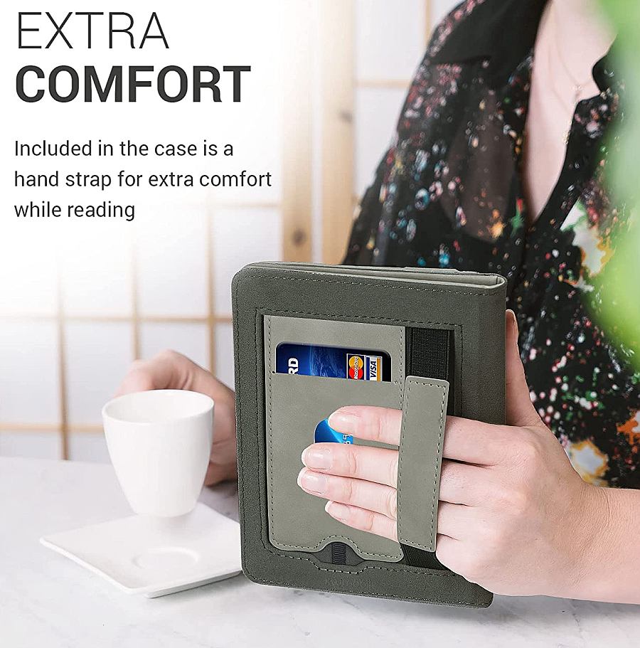 Pouzdro KW Mobile - Brushed Heart - KW5481704 - pro Pocketbook 616/617/627/628/632/633 - šedé