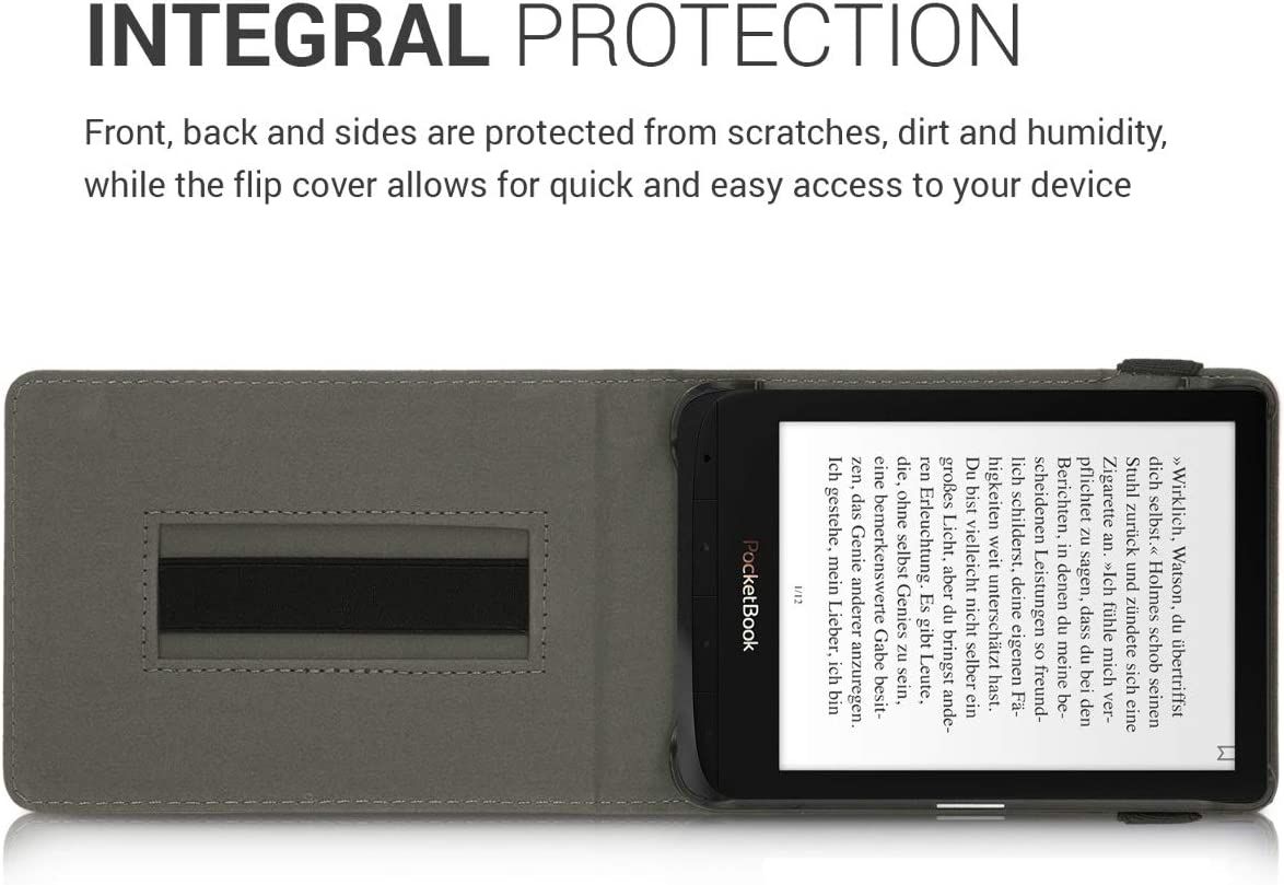 Pouzdro KW Mobile - Case with Strap Stand - KW4728881 - pro Pocketbook 616/617/627/628/632/633 - barva růžová, zlatá