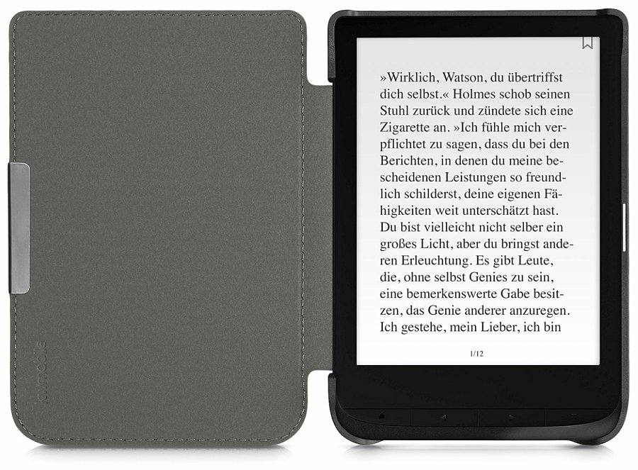 Pouzdro KW Mobile - Travel Outline - KW5022807 - pro Pocketbook 616/617/627/628/632/633 - šedé