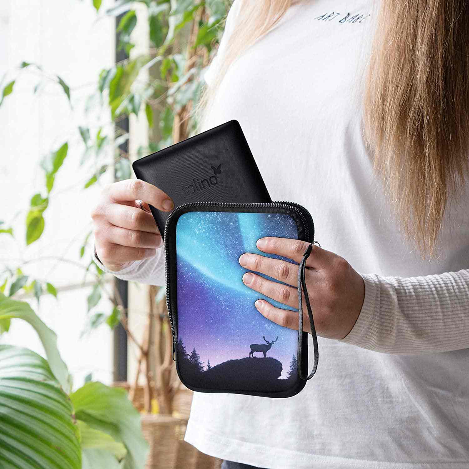 Pouzdro KW Mobile Aurora - KW5033504 - Univerzální pouzdro pro čtečky 6" - černé, modré