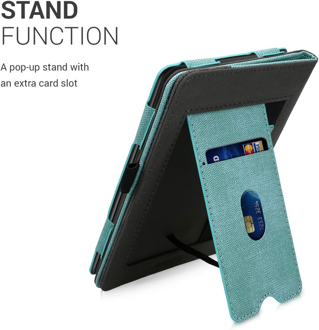 Pouzdro KW Mobile Double Leather - KW5021701 - pro Amazon Kindle Paperwhite 1/2/3 - barva grey, mint