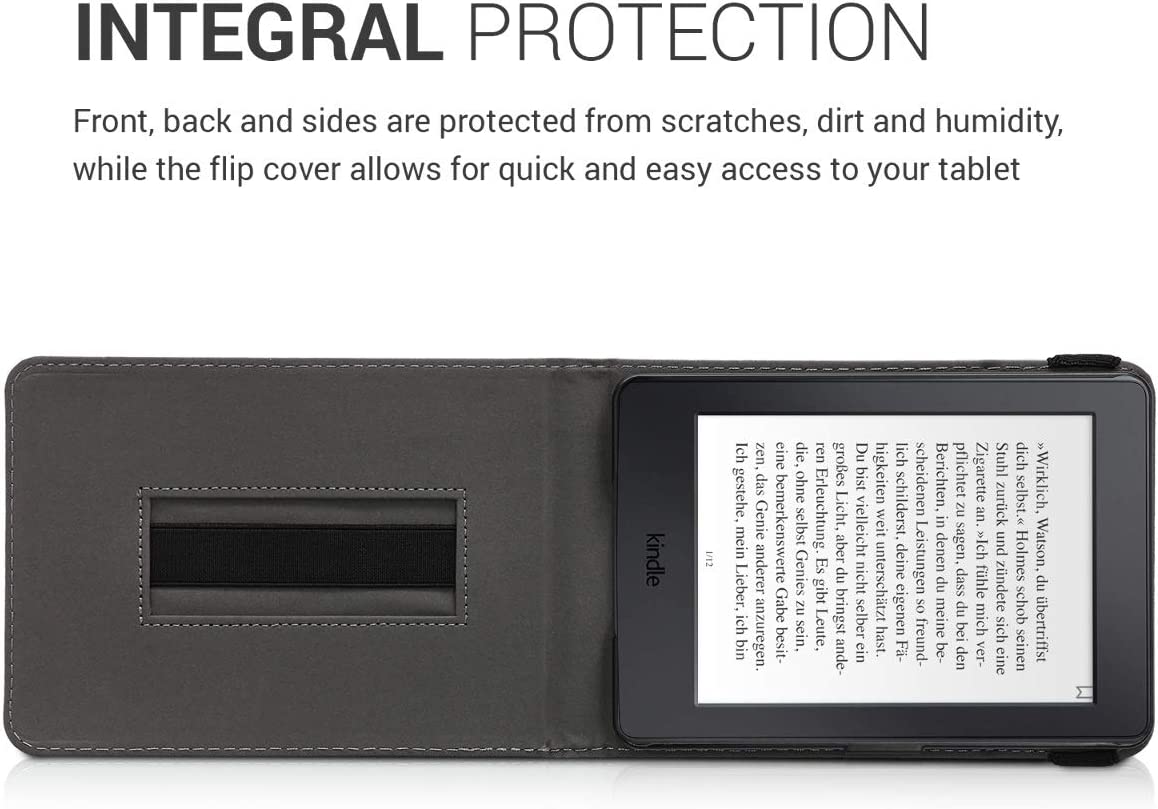 Pouzdro KW Mobile - Case with Strap Stand - KW4504073 - pro Amazon Kindle Paperwhite 1/2/3 - černé