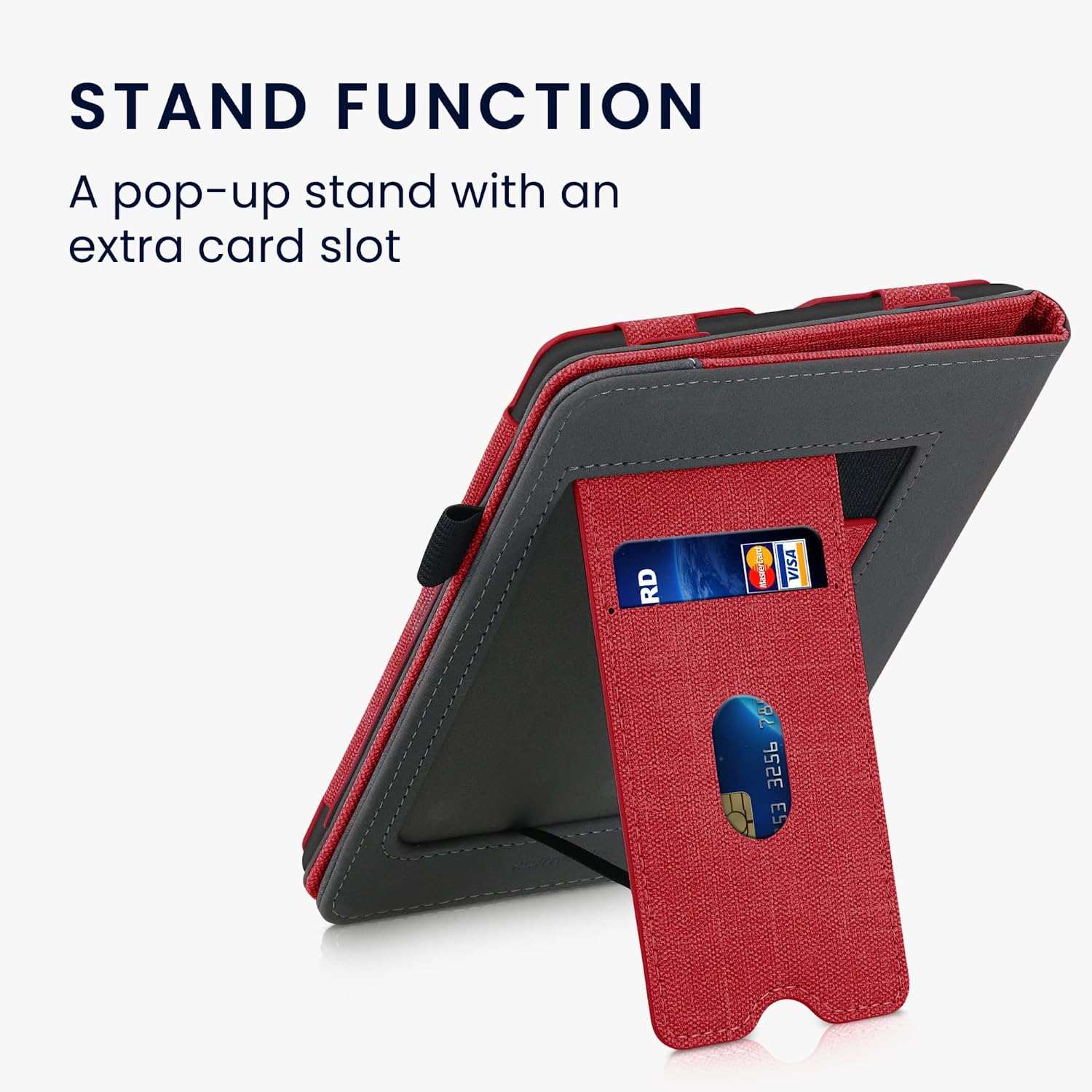 Pouzdro KW Mobile Double Leather - KW5626102 - pro Amazon Kindle Paperwhite 5 (2021) - grey, red