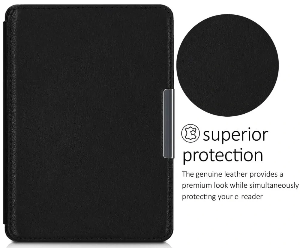 Pouzdro KW Mobile (Kalibri) - Real Leather - KA4781005 - pro Pocketbook 617/627/627/628/632/633 - černá kůže