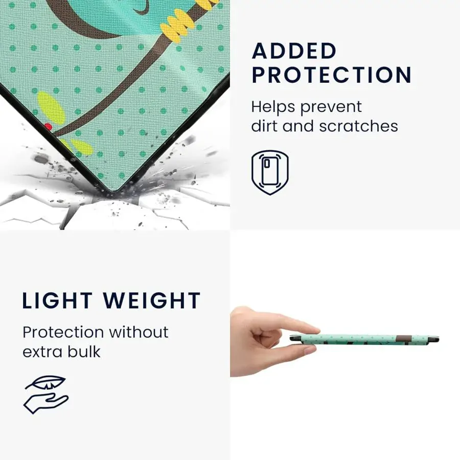 Pouzdro KW Mobile - Sleeping Owl - KW4941724 - pro Amazon Kindle Oasis 2/3 - vícebarevné