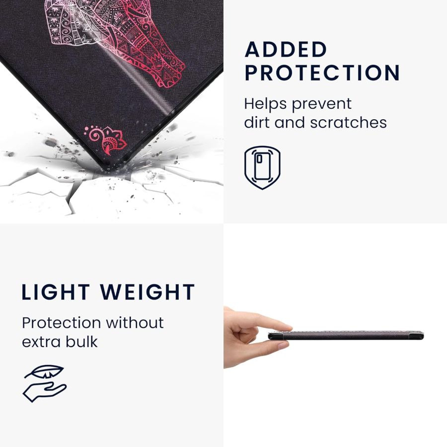 Pouzdro KW Mobile - Elephant Sketch Stand - KW5784901 - pro Amazon Kindle Oasis 2/3 - antracitové