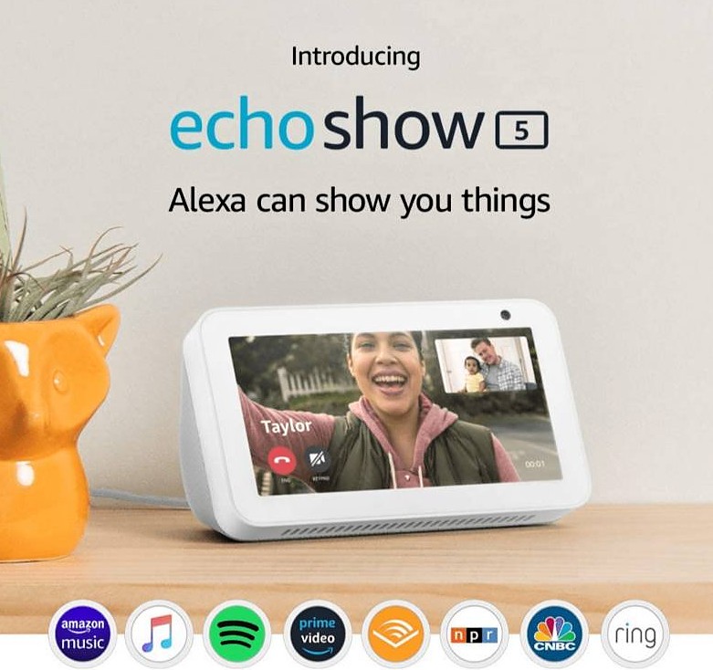 AMAZON ECHO SHOW 5 (2023, 3.GEN) - hlasový asistent s displejem 5,5" - bílý